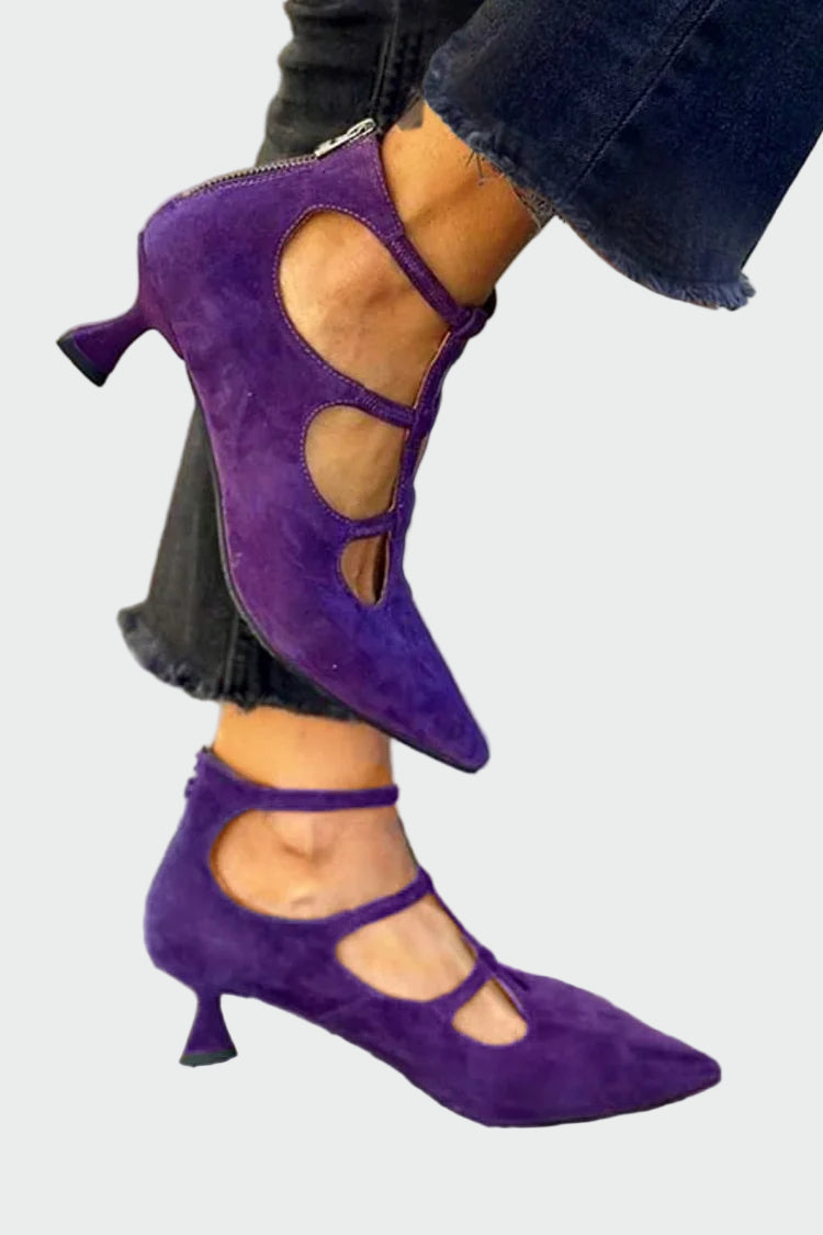 Retro vysoké podpatky s nízkým podpatkem