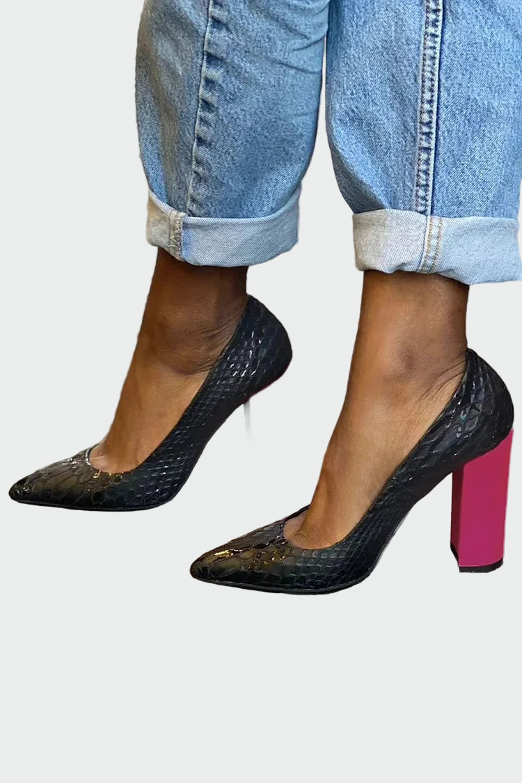 Boty s fluorescenčním podpatkem