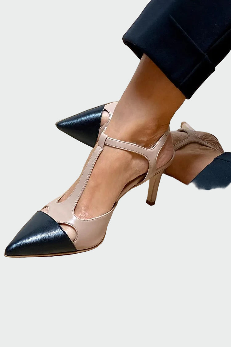 Tofárové stiletto s páskem