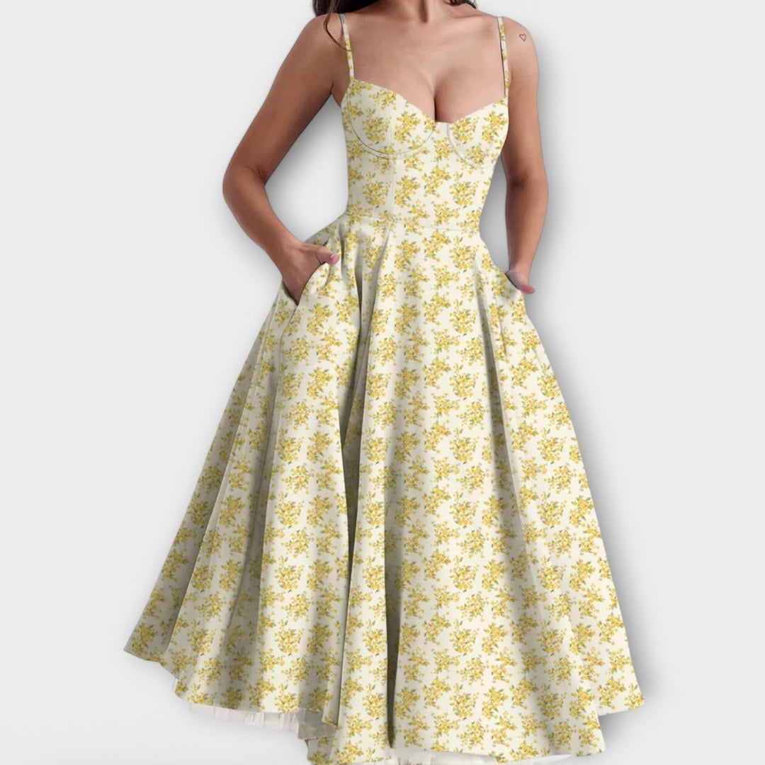 Mélie – Lehká letní šaty s detailem korzetu