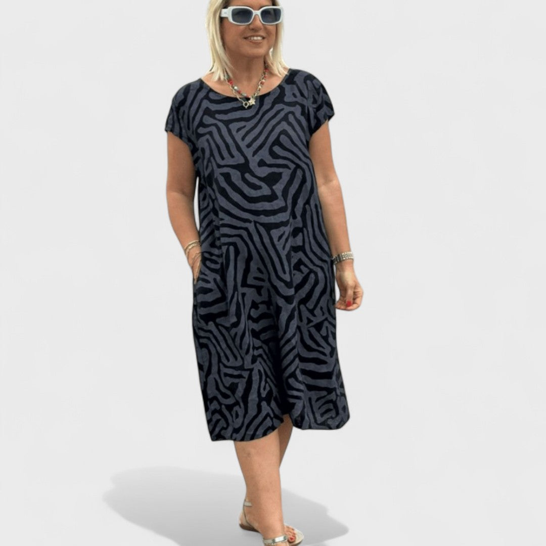 Nelia - Letní Šaty s Kulatým Výstřihem