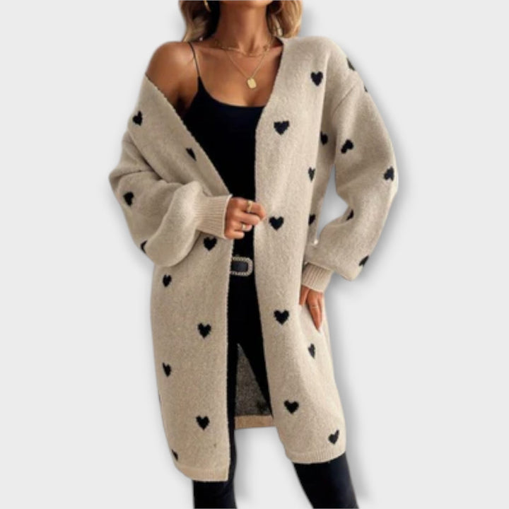 Julia - Cardigan s potiskem srdce