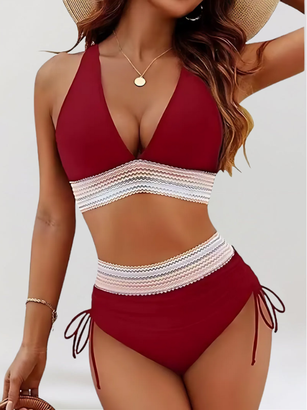 Bikini set s podpůrným systémem a vysokým pasem