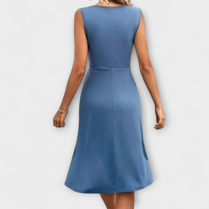 Lina - Letní šaty s překládaným výstřihem