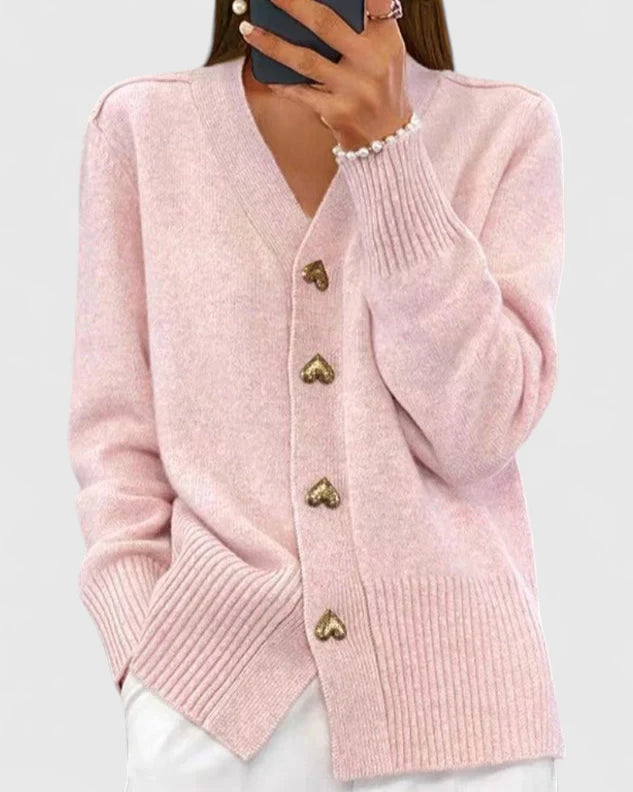 Elegantní pletený cardigan s knoflíky
