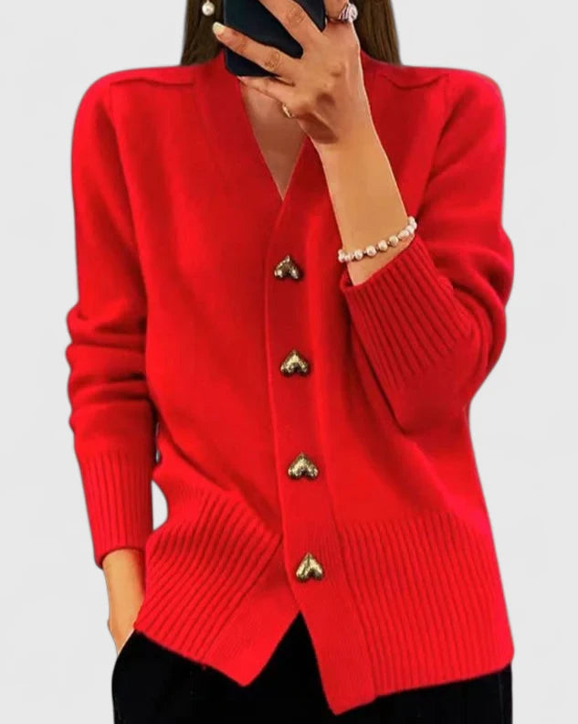 Elegantní pletený cardigan s knoflíky
