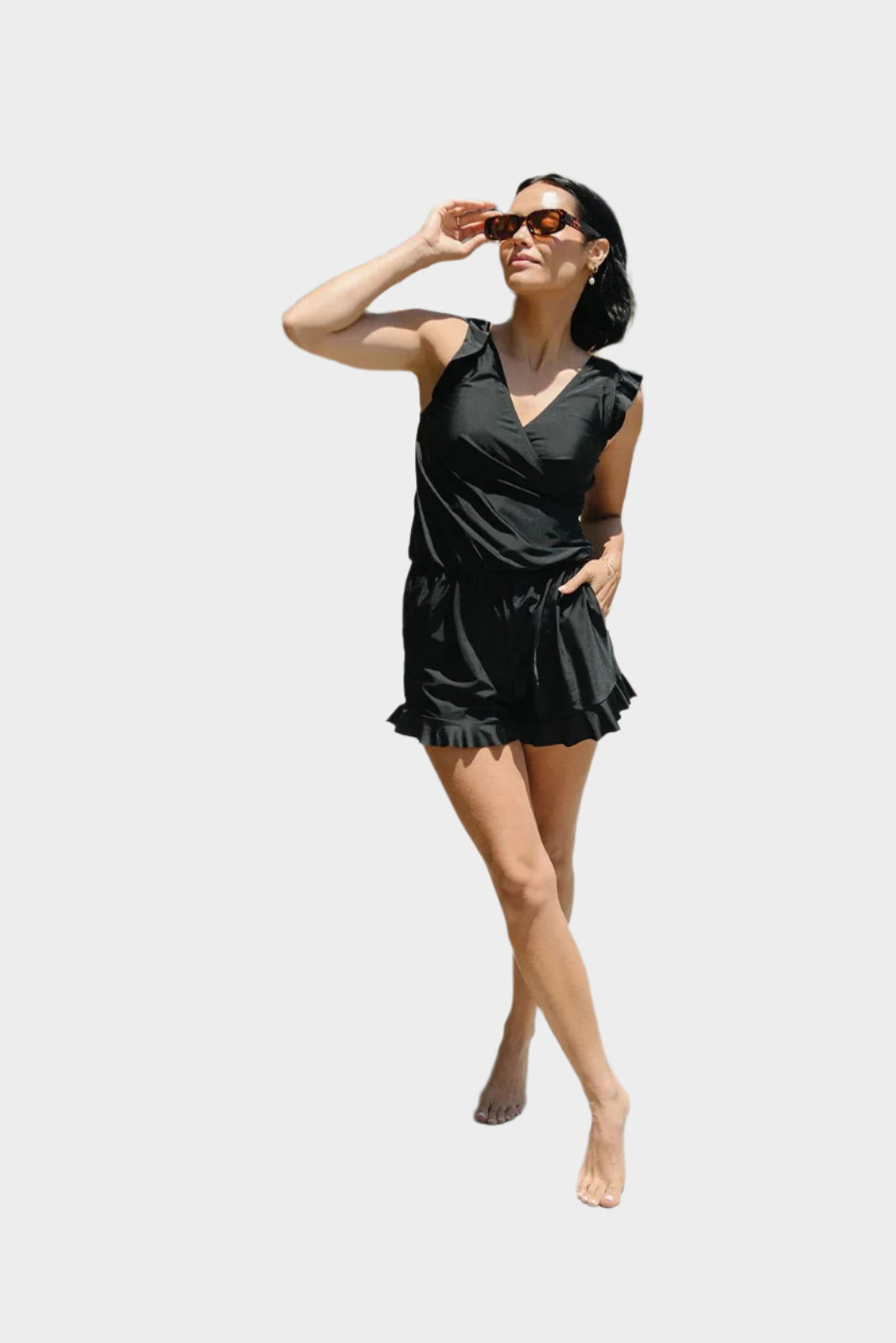 Bikini s volánky a podporou prsou