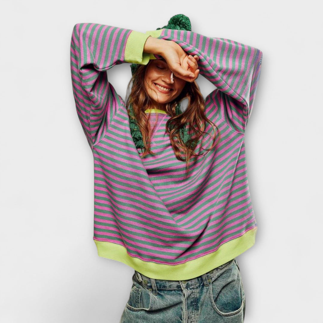 Mary - Pruhovaný Oversize svetr