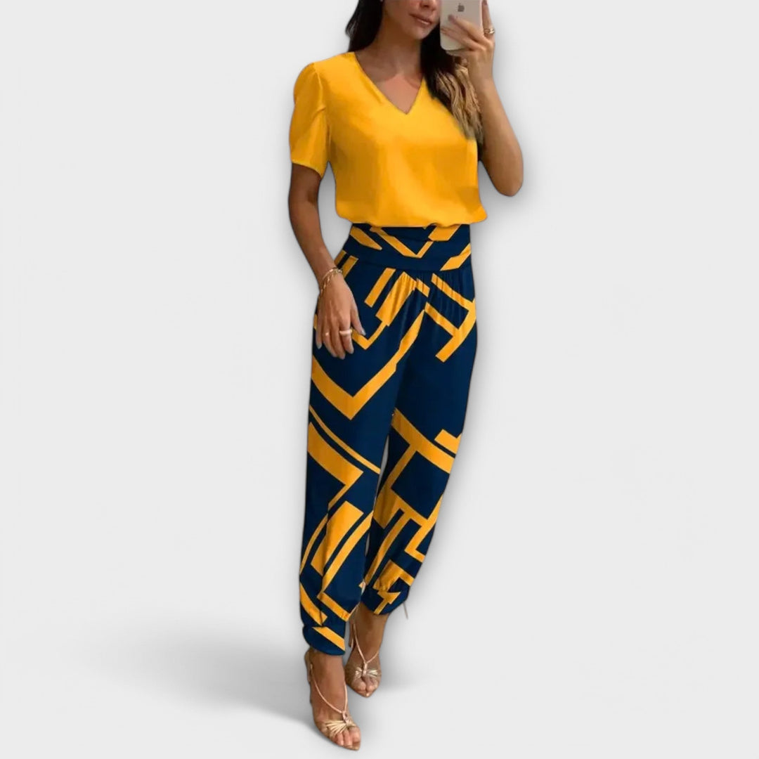 Irmelin – Elegantní set s topem a kalhotami