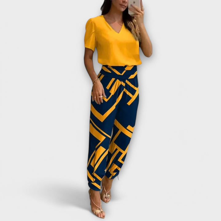 Irmelin – Elegantní set s topem a kalhotami