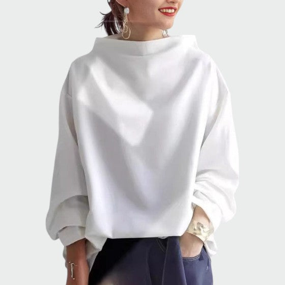 Alma - Casual top s vysokým límcem