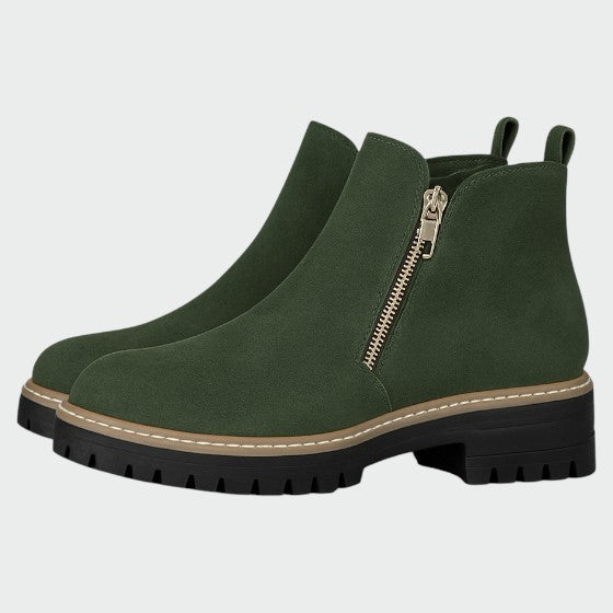 Alma – Dámské boty s kulatou špičkou a bočním zipem