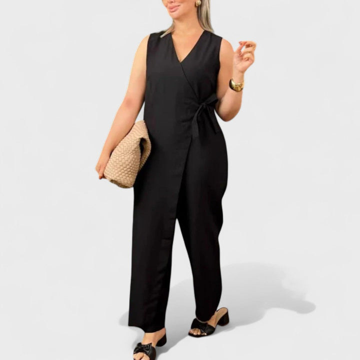 Milena - Elegantní overal s V-výstřihem