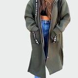 Dlouhý kabát s kapucí