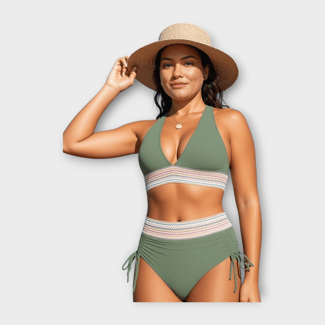 Bikini s pleteným detailem a vysokým pasem