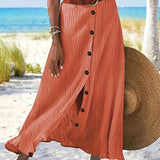 Průhledná midi sukně s rozparkem