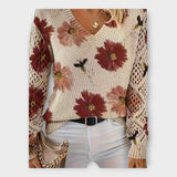 Pletená Blůza s Krajkovými Detaily