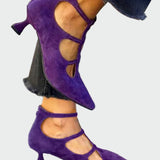 Retro vysoké podpatky s nízkým podpatkem