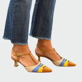 Nízké podpatky s barevnými detaily