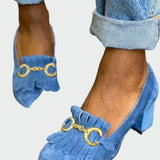 Boty s třásněmi a zlatou sponou