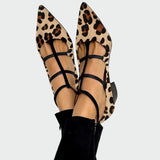 Baleríny s zvířecím potiskem a pásky