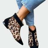 Leopardí boty s špičatou špičkou