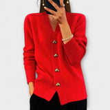 Marij – Dámský pulovr s V-výstřihem ve vintage stylu