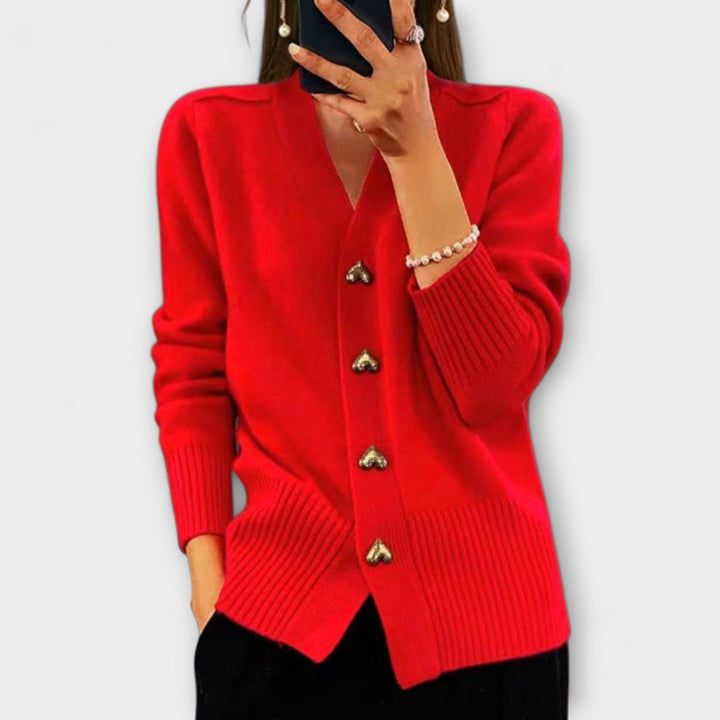 Marij – Dámský pulovr s V-výstřihem ve vintage stylu