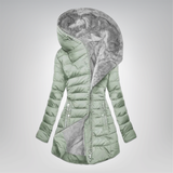 Émeraude | Hřejivý kabát s kožešinovým podšívkou