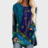 Stylová dámská blůza s etnickým potiskem