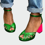 Sandály s dvoubarevnou patou