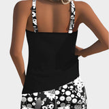 Pohodlné dvoudílné plavky s květinovým designem