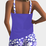 Pohodlné dvoudílné plavky s květinovým designem