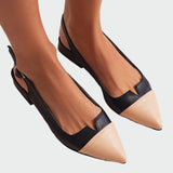 Baleríny s špičatou špičkou a dvoubarevným detailem