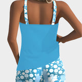 Pohodlné dvoudílné plavky s květinovým designem