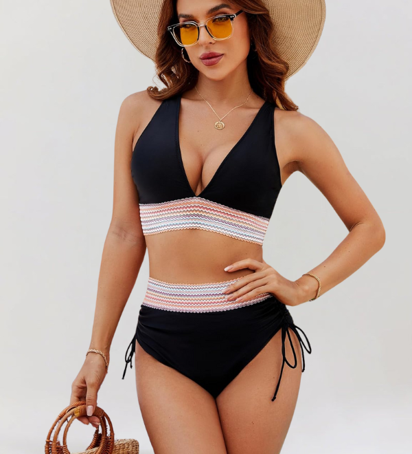 Bikini set s podpůrným systémem a vysokým pasem