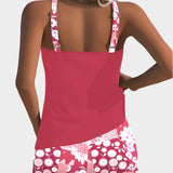 Pohodlné dvoudílné plavky s květinovým designem