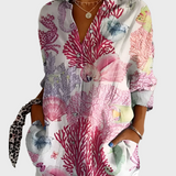 Bavlněná košile s květinovým designem