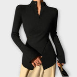 Michiko – Elegantní Slim Fit Pletené tričko