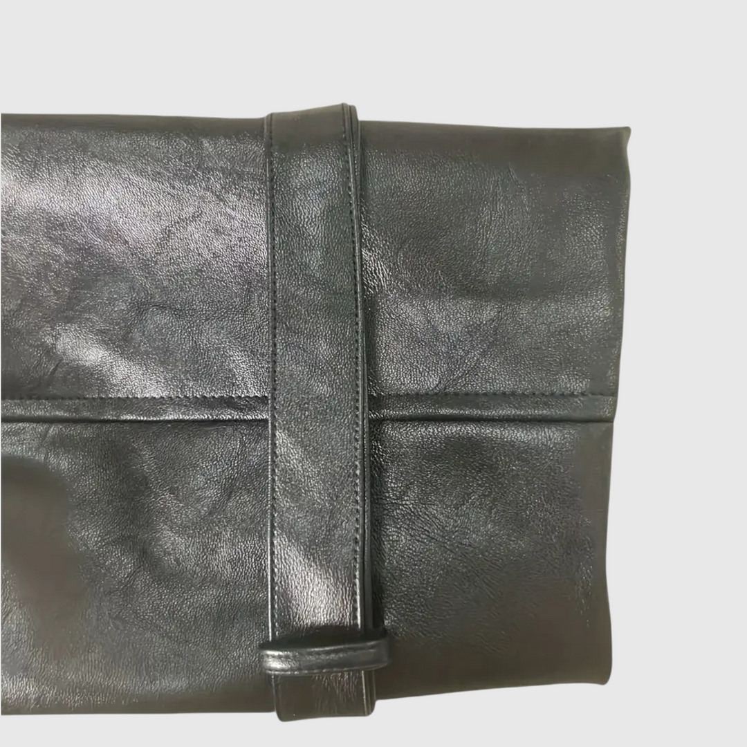 Adelina - Kožený kabát z italské kůže s knoflíky