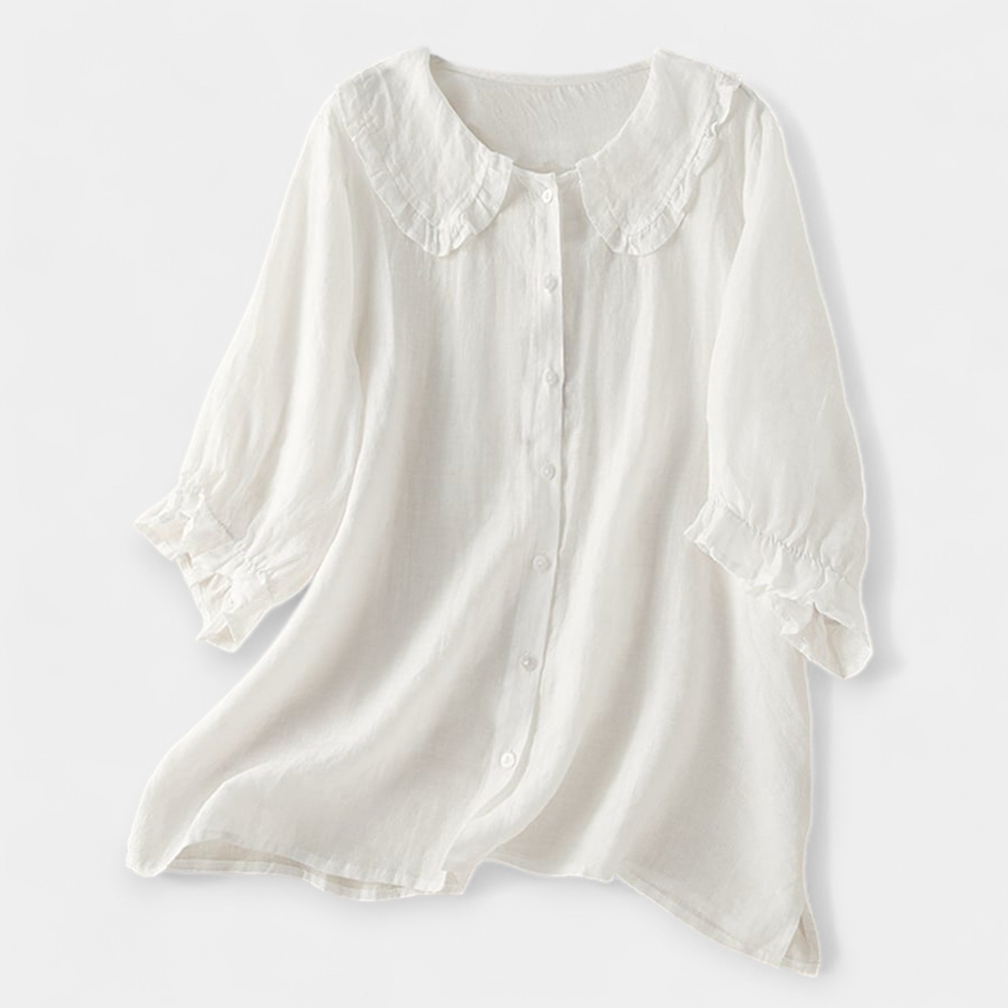 Hedvábná košile s dekorativním límcem