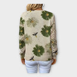 Pletená Blůza s Krajkovými Detaily