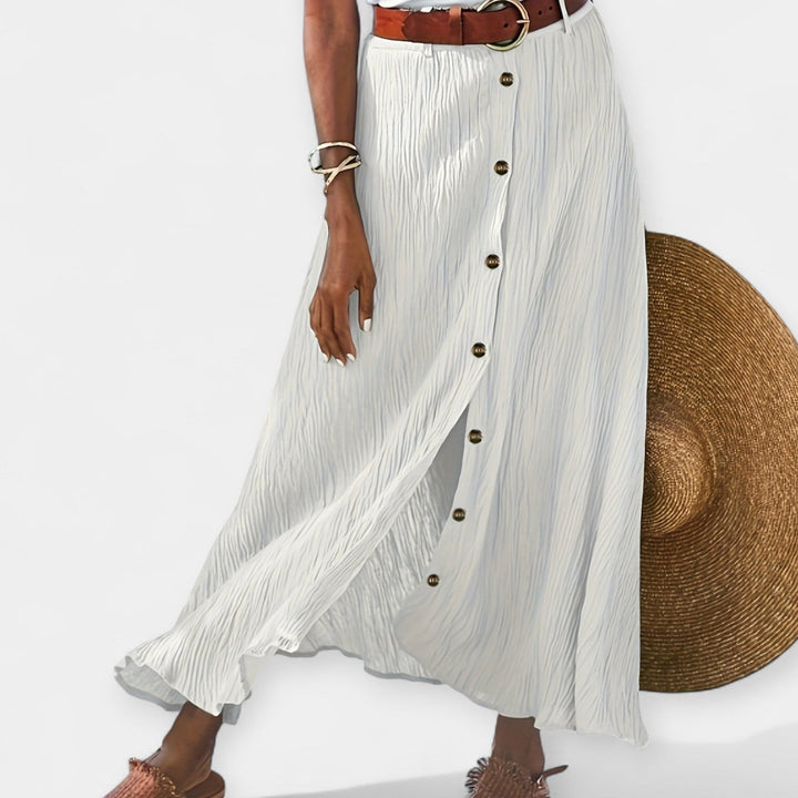 Průhledná midi sukně s rozparkem