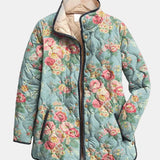 Elara | Prošívaná bunda s květinovým potiskem