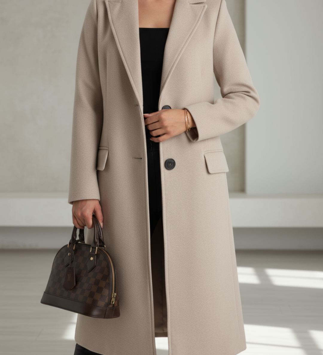 Jade | Elegantní Dlouhý Kabát z Vlny