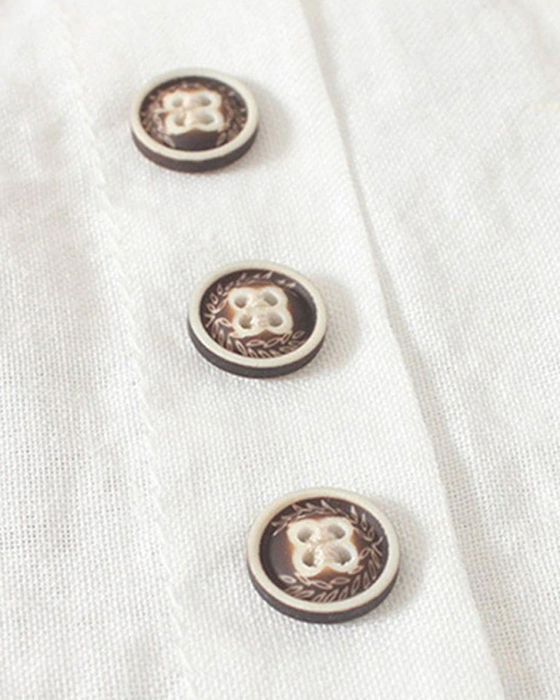 Krátký rukáv blůza s knoflíky