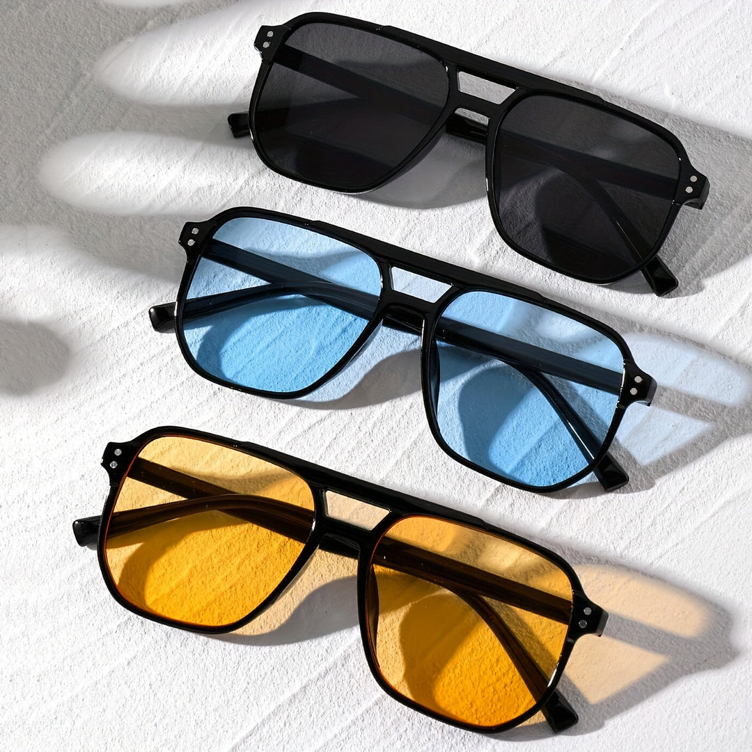 Kvadrové brýle s nýty