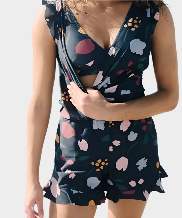 Bikini s volánky a podporou prsou