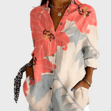 Bavlněná košile s květinovým designem