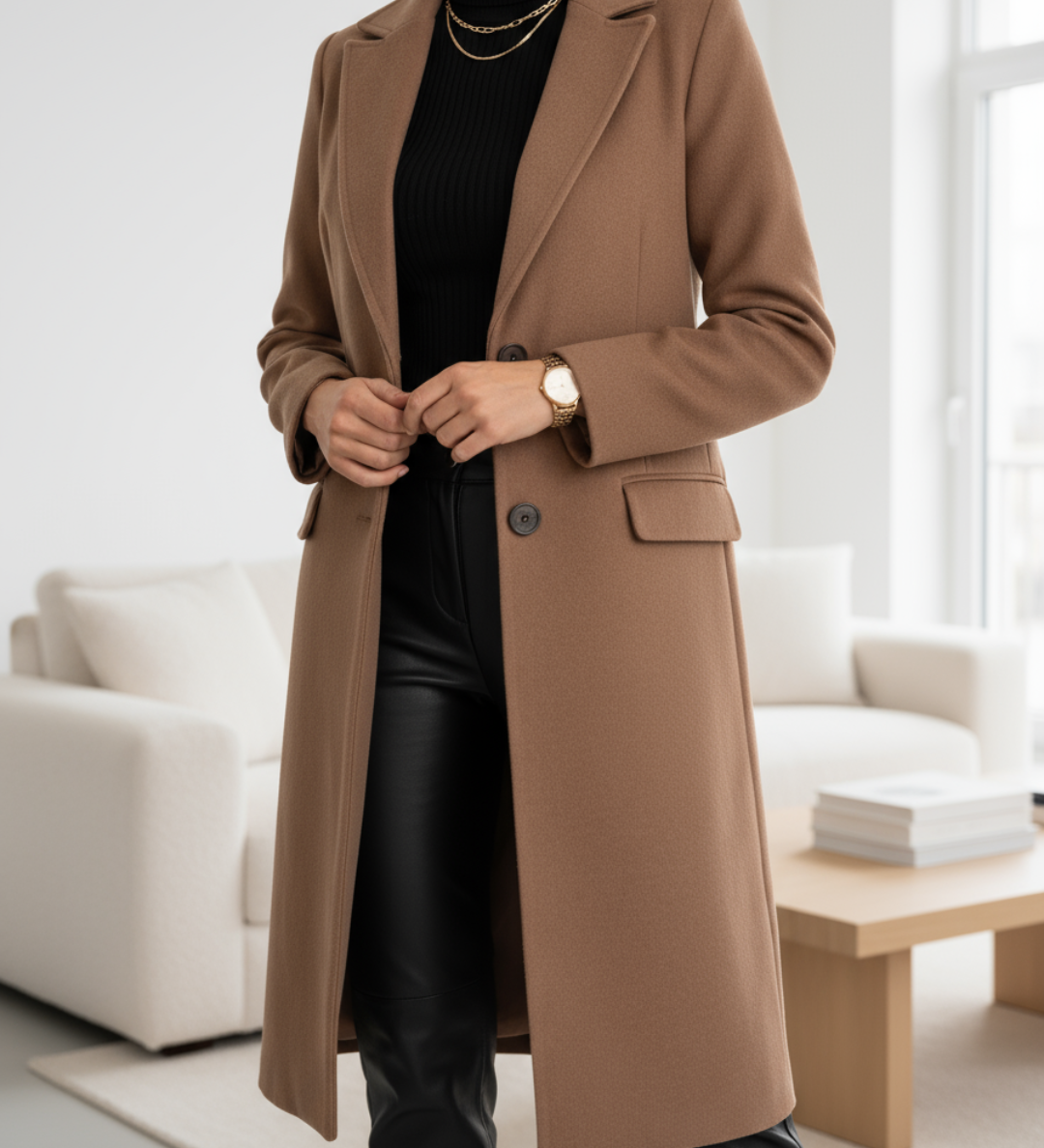 Jade | Elegantní Dlouhý Kabát z Vlny